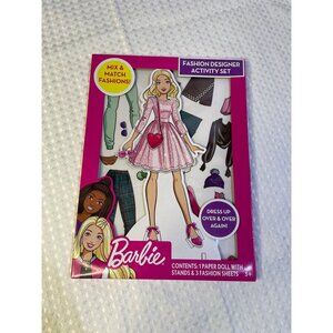 2022 Barbie Mattel Fashion Designer Paper Doll Activity Set